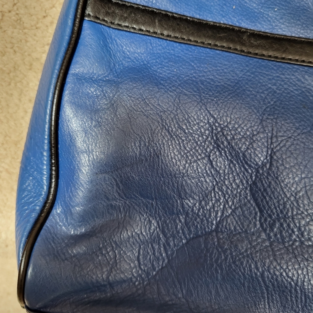 Blue Leather Large Mac Bag - Picture 7 of 9